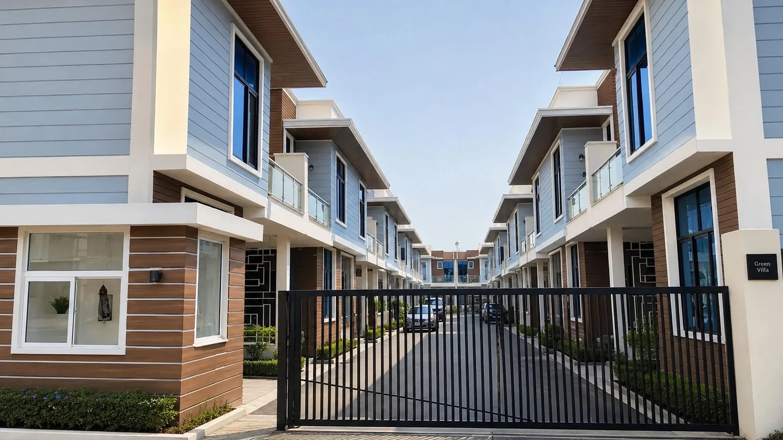 Green Villa 2 duplex villa facade in Sector 16B, Noida Extension